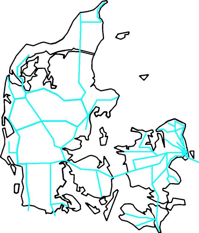Denmark railway map
